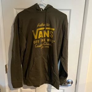 Green Vans off the wall hoodie, size medium